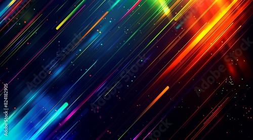 illustration abstract shine, speed, wavy colorful