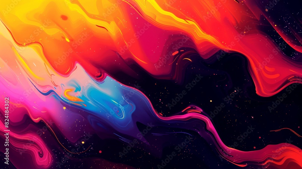 illustration abstract shine, speed, wavy colorful