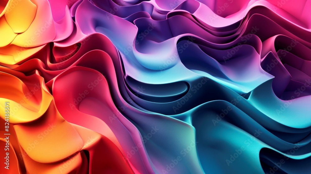 Fototapeta premium illustration abstract wave liquid and circle colorful