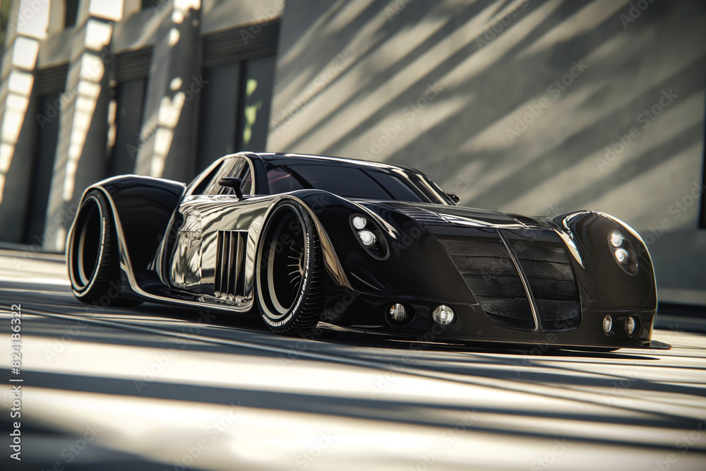 Modern car on the road Modern car on the road