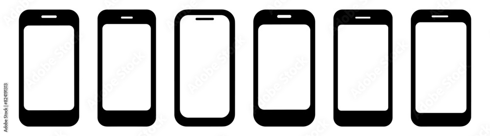 Mobile phone silhouette set vector design big pack of illustration and icon Mobile phone silhouette set vector design big pack of illustration and icon