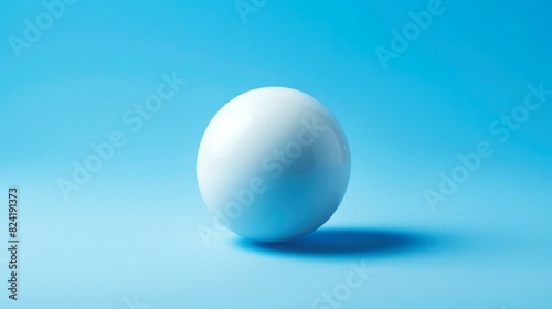 portrait ball on clean blue background