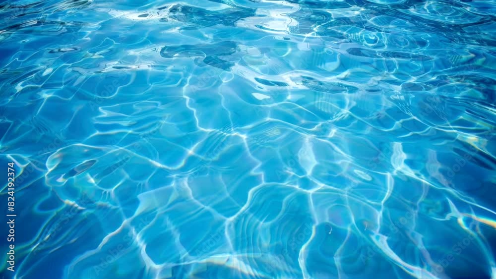 blue water flow background on swimming pool for summer concept video looping background blue water flow background on swimming pool for summer concept video looping background