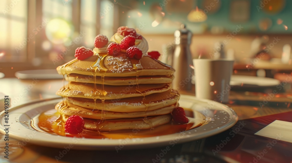 National Pancake Day Concept with copy space area for text National Pancake Day Concept with copy space area for text