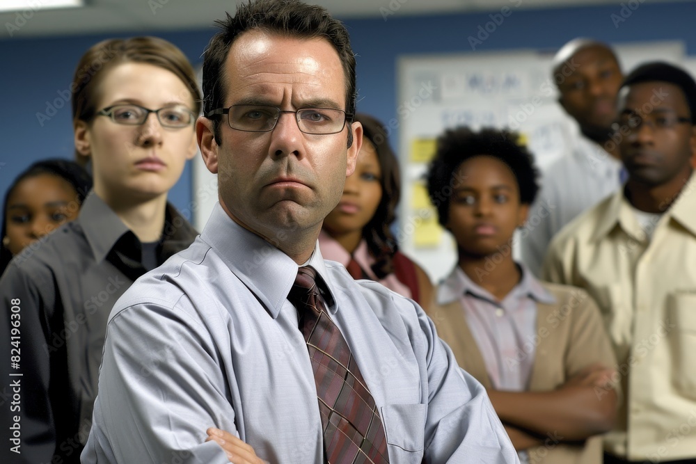 Portrait of a group of business people in a modern office. Portrait of a group of business people in a modern office.