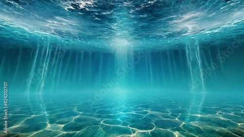 Serene Underwater Light Rays Background