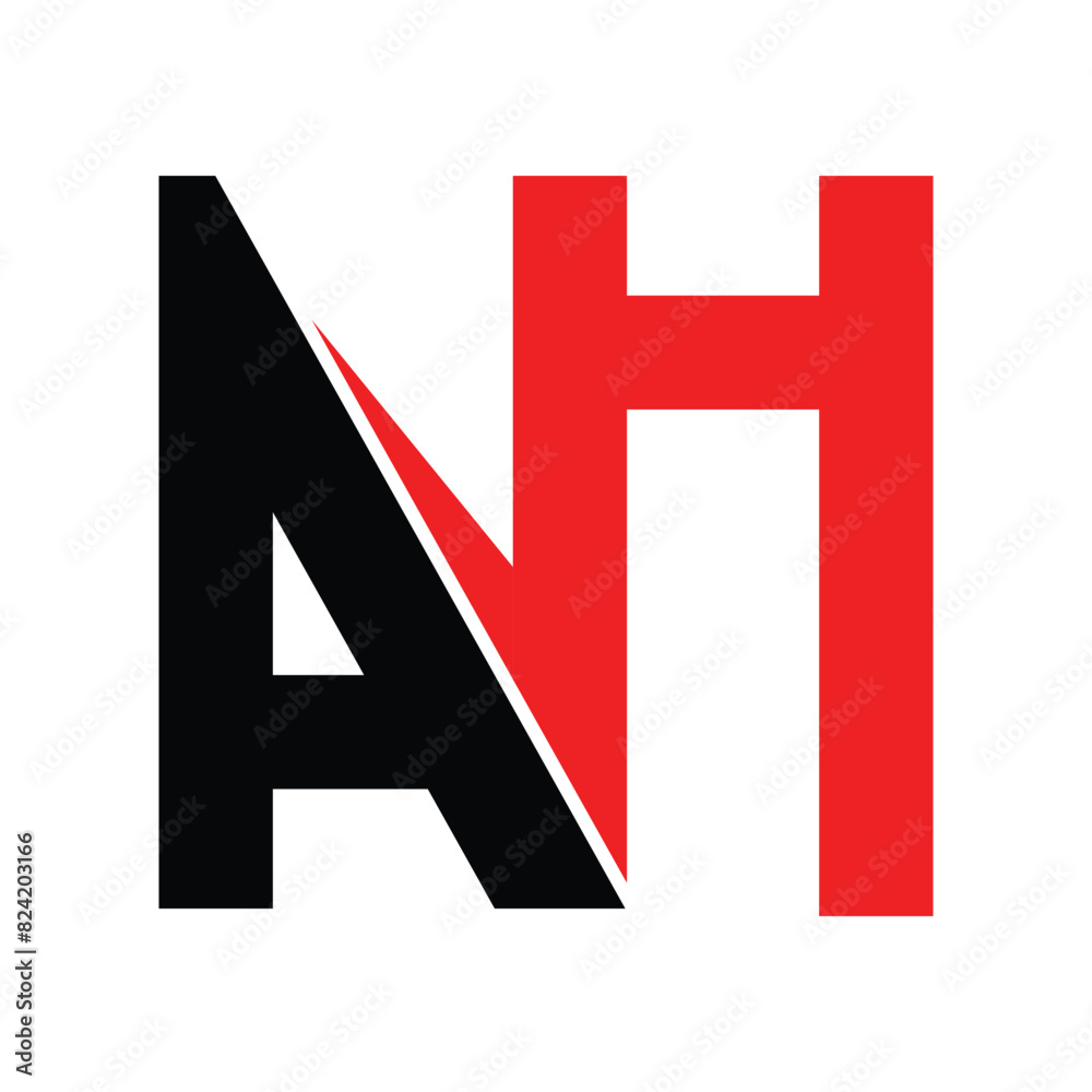 Obraz premium ah letter logo