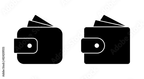 Wallet icon set. wallet vector icon