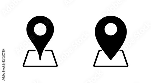 Pin icon set. Location icon vector. destination icon. map pin
