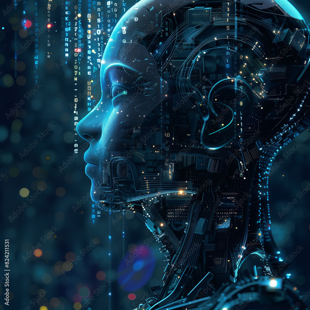 Artificial intelligence technology background Artificial intelligence technology background