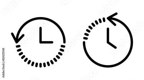 History icon set. recent event history