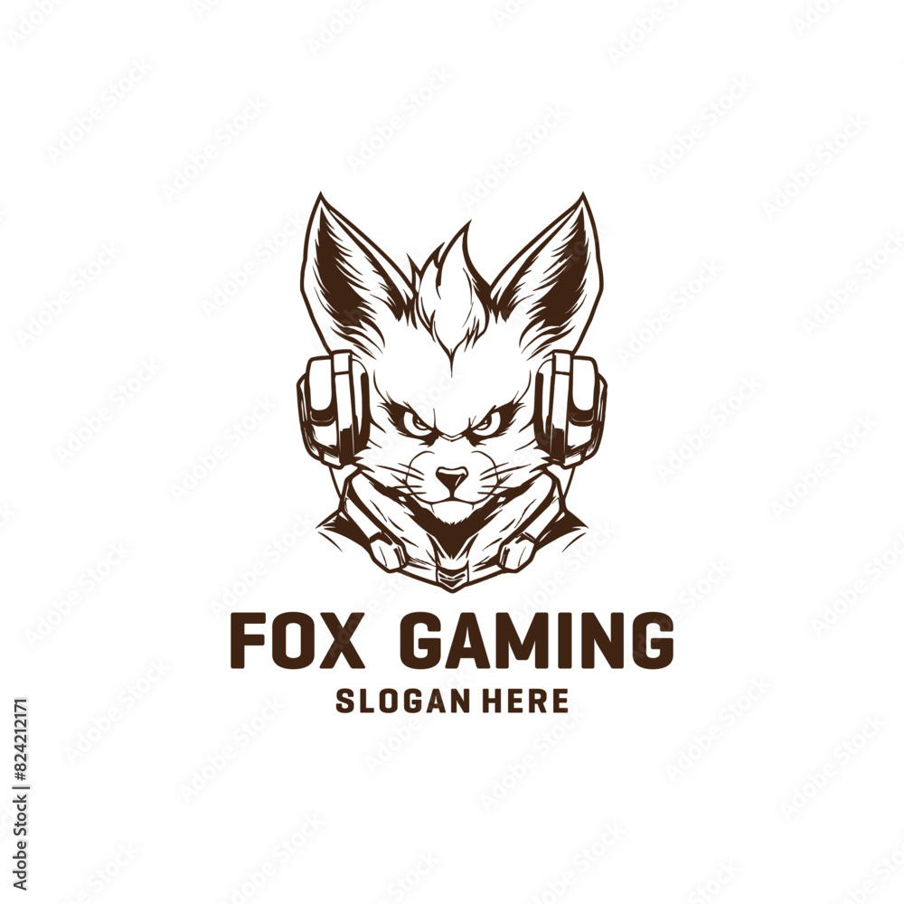 Fox gaming logo vector illustration Fox gaming logo vector illustration