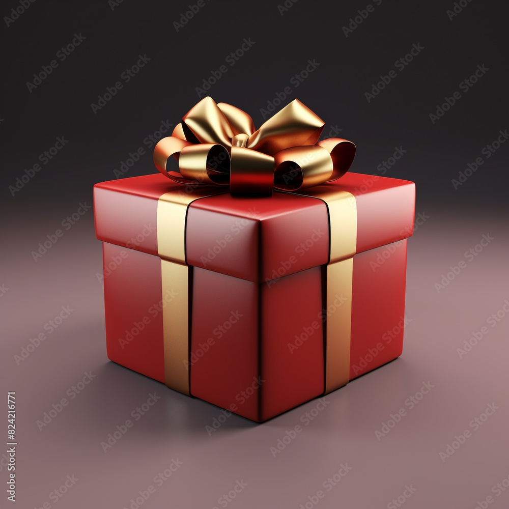Gift box With ribbon isolated on a background Gift box With ribbon isolated on a background
