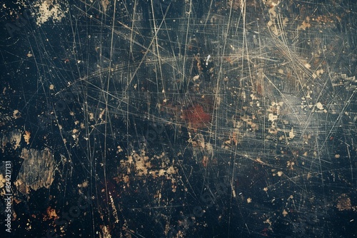 Texture of scratches, chips, scuffs, dirt on old aged surface . Old, vintage film effect overlays photo