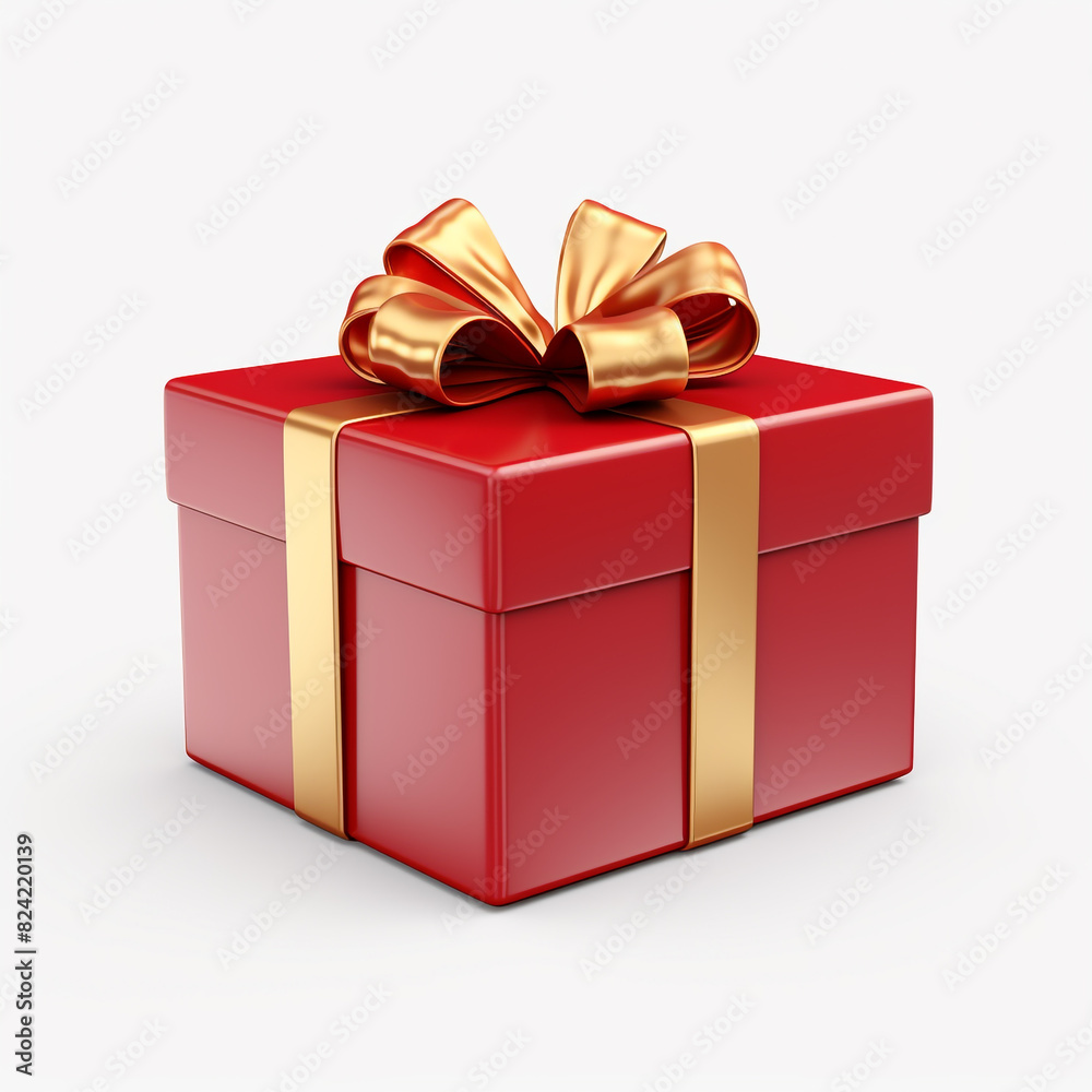 Fototapeta premium Gift box With ribbon isolated on a background