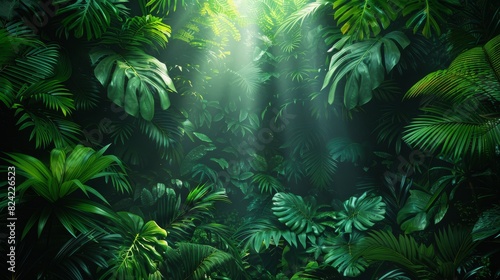 Background Tropical. Nestled within the lush rainforest foliage  hidden streams and waterfalls weave through the landscape  their gentle sounds enhancing the forest s serene atmosphere.