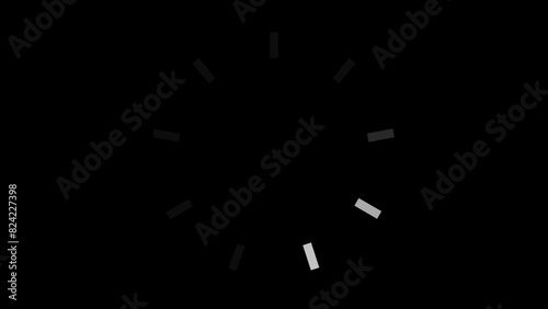 Circular Loading Animation on Black Background. photo