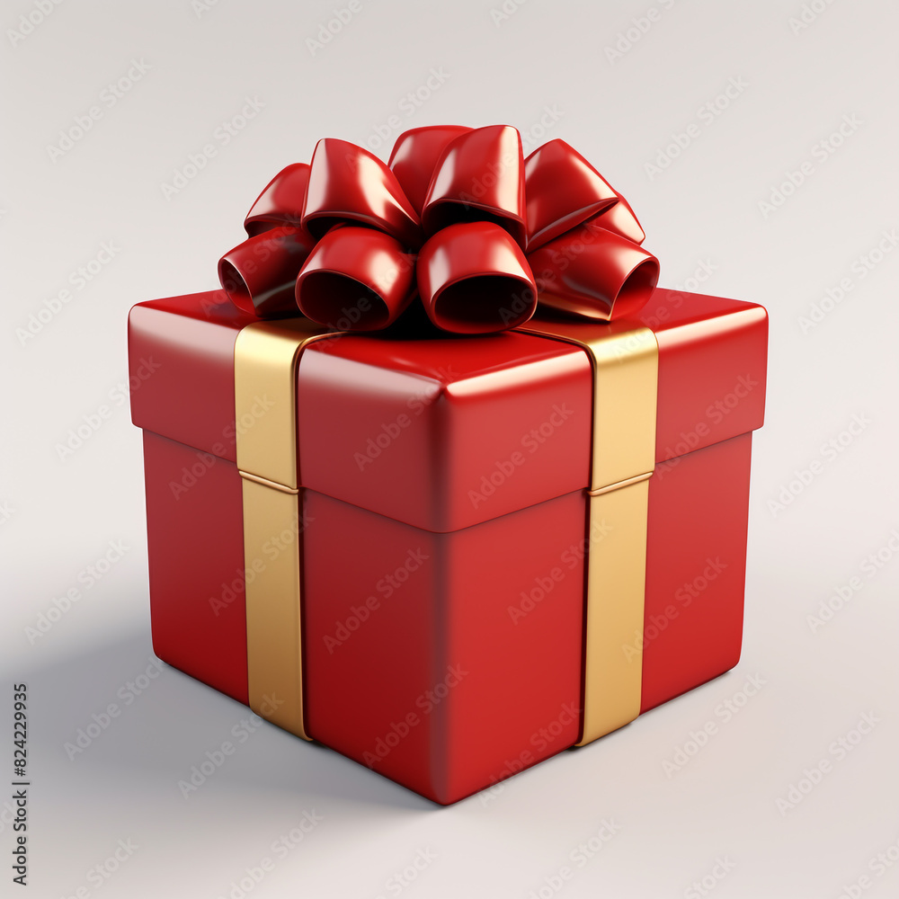 Gift box With ribbon isolated on a background
