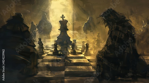 wallpaper of a chess artistic illustration