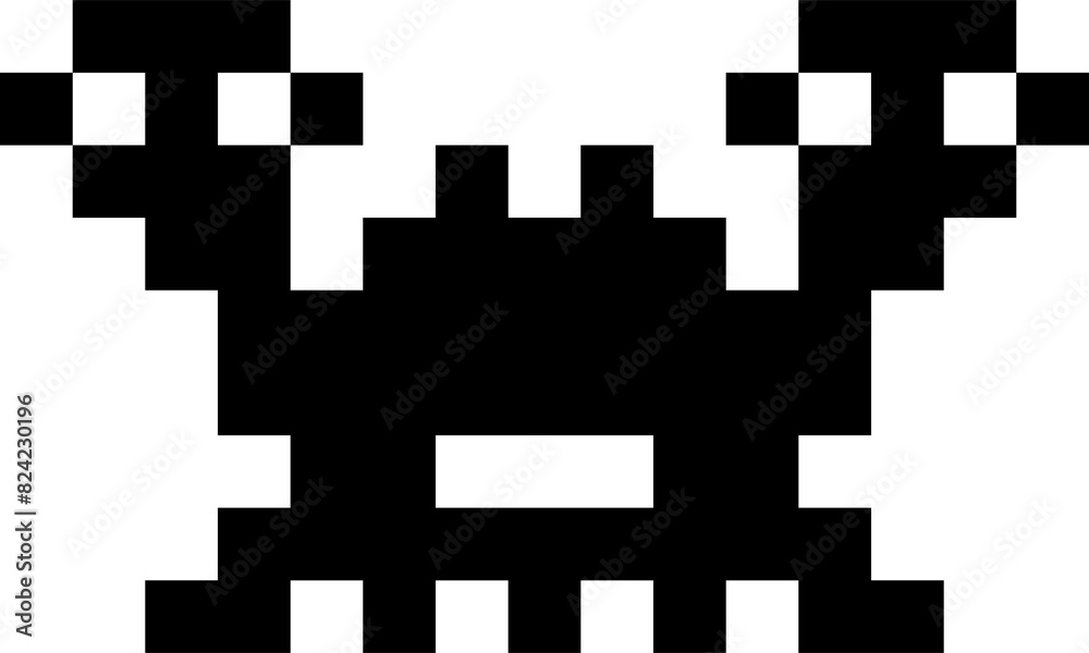Space arcade game monster, pixel character Space arcade game monster, pixel character