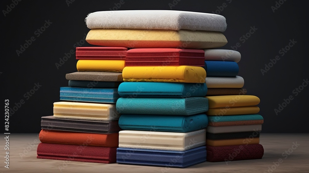 A photo of a stack of car upholstery cleaning products A photo of a stack of car upholstery cleaning products
