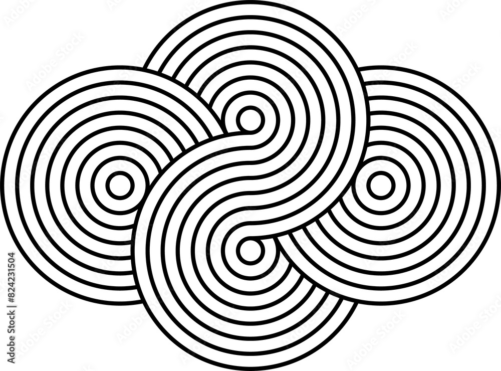 Chinese or nordic art, stripy zen shapes Chinese or nordic art, stripy zen shapes