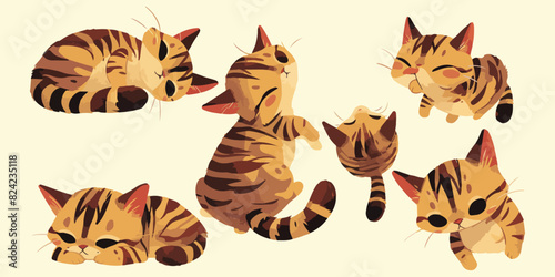 bengal cat clipart vector for graphic resources	