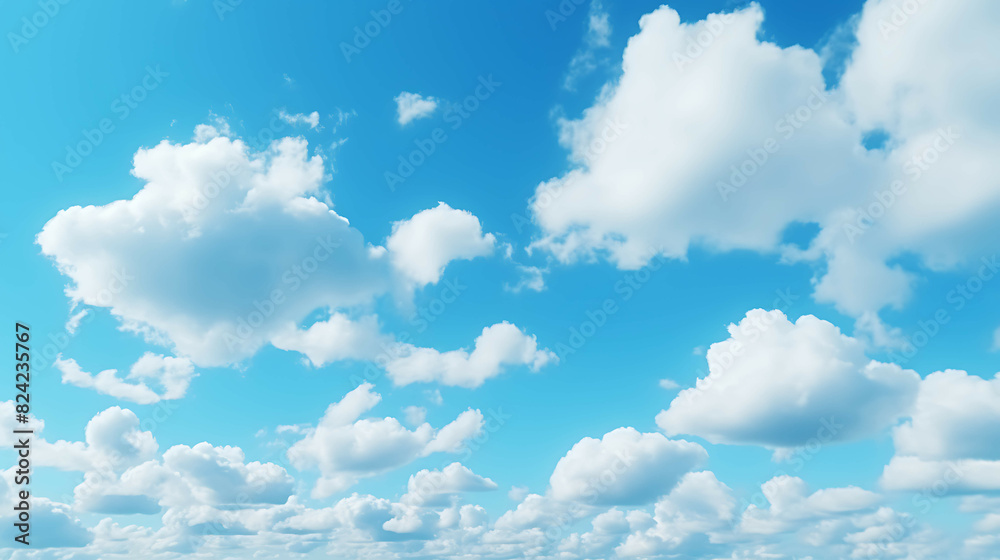 Beautiful blue sky and clouds natural background. Generative AI Beautiful blue sky and clouds natural background. Generative AI