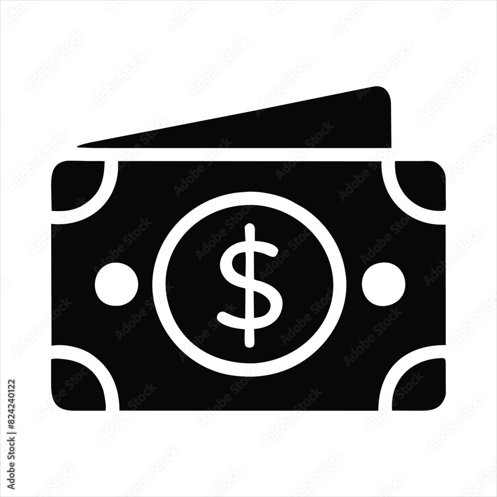 dollar icon. black and white, Solid icon, Editable stroke. Vector illustration. dollar icon. black and white, Solid icon, Editable stroke. Vector illustration.