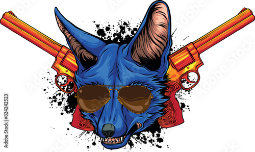 Fox head mascot vector illustration design art