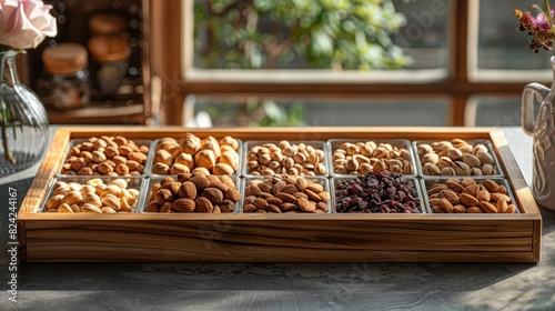 Nutty varieties - different types of nuts - exploring the diverse world of nuts, from almonds and walnuts to pecans and pistachios, packed with flavor, nutrients, and versatility. © Ruslan Batiuk