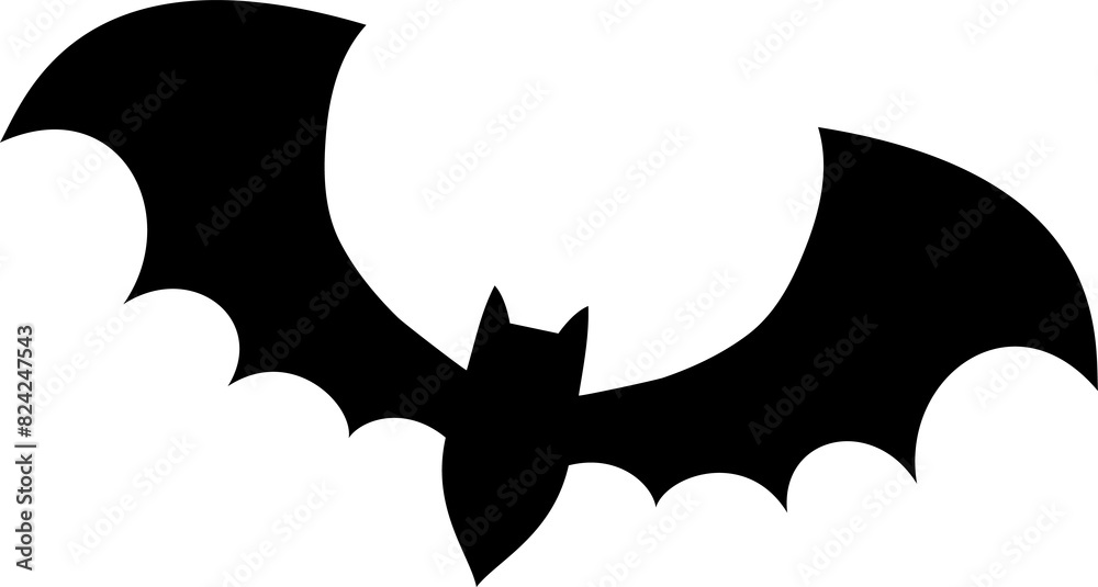 Fototapeta premium Halloween holiday flying bat black silhouette