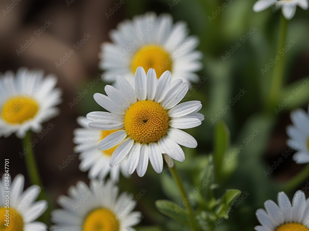 Fototapeta premium Lovely daisy with a shining heart in spring