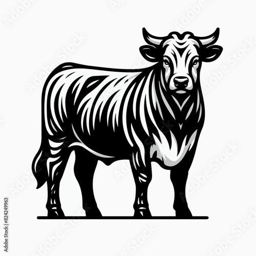 eid adha holy month islam Brahman cattle cartoon vector element