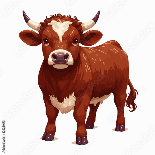 cattle breeds showcasing their unique characteristics on a clean white background