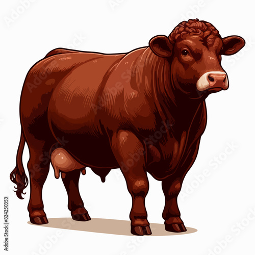 cattle breeds showcasing their unique characteristics on a clean white background