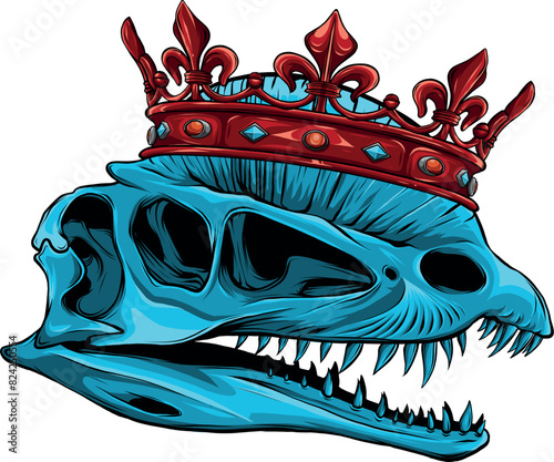 skull of dilophosaurus dinosaur vector illustration design