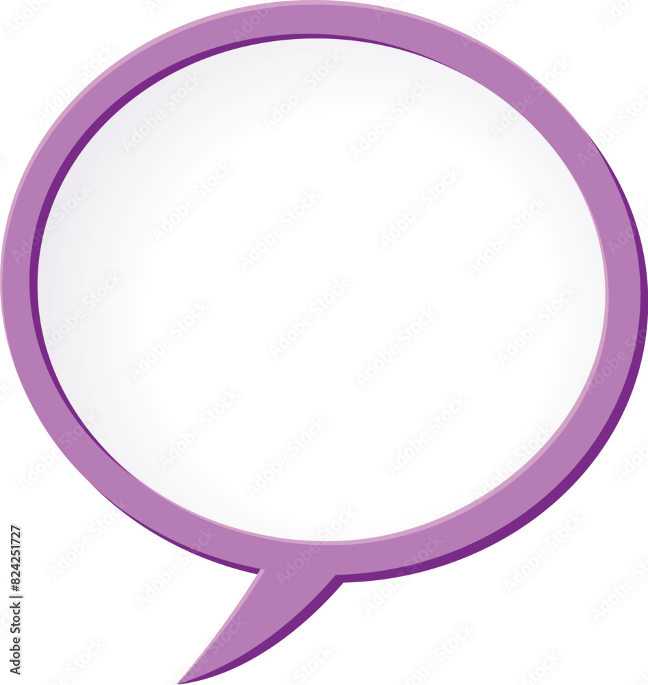 Purple frame speech bubble Purple frame speech bubble