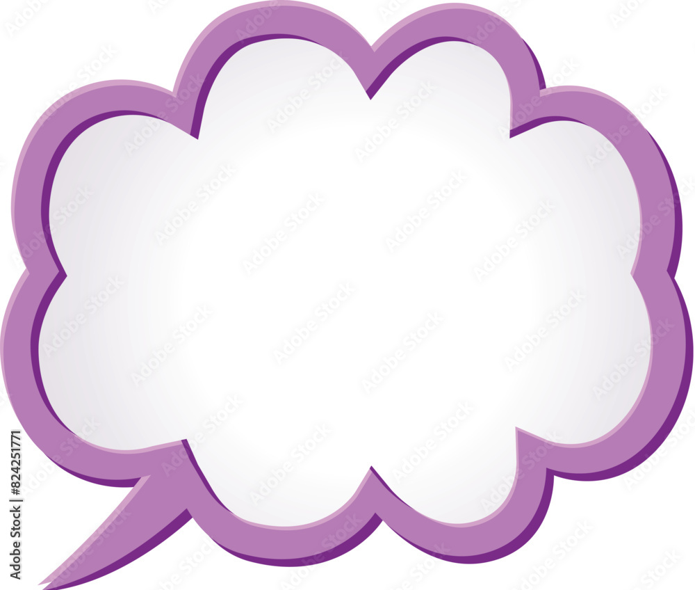 Purple frame speech bubble Purple frame speech bubble