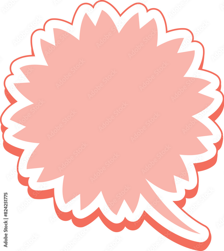 Speech bubble in flower shape Speech bubble in flower shape