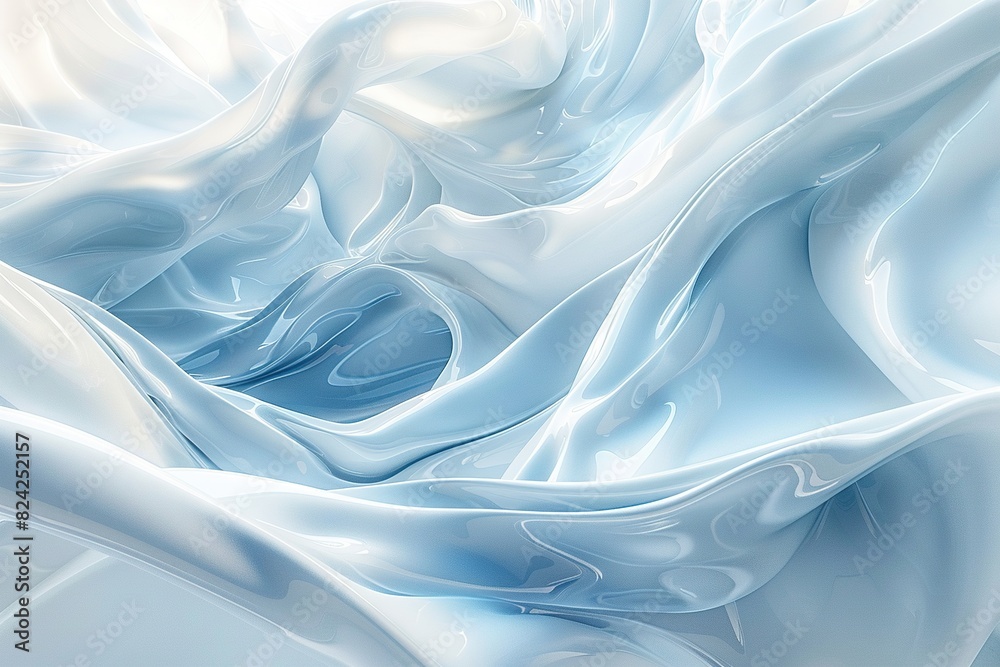 Obraz premium Flowing Blue Silk Liquid