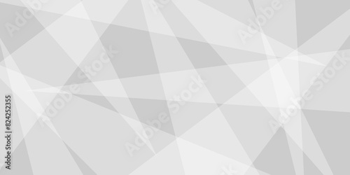 abstract   white and grey background. space design concept with triangular bright light with soft shadows as pattern shape modern white and grey geometric banner             