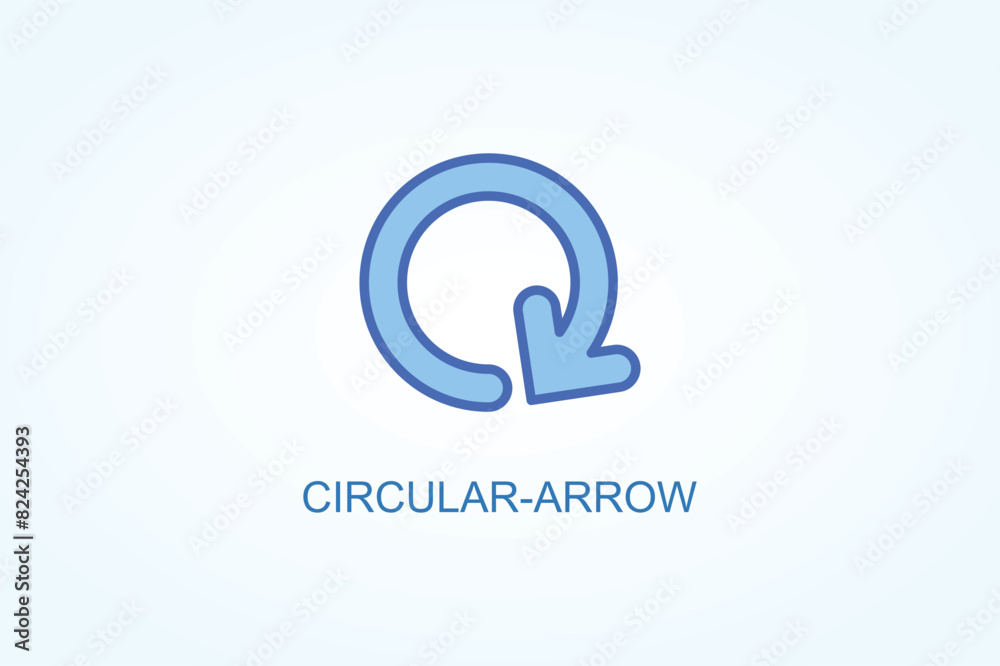 Circular arrow vector or logo sign symbol illustration Circular arrow vector or logo sign symbol illustration