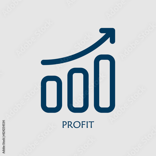 Vector graphic of a business icon  illustration sign and symbol for finance and profitability