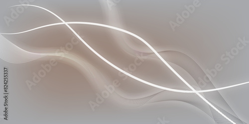 Abstract modern flowing shining grey wave pattern background. Light Gray vector pattern with curved lines.