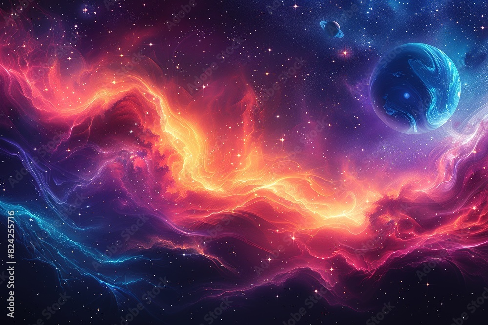 Obraz premium Gorgeous Milky Way and Nebula