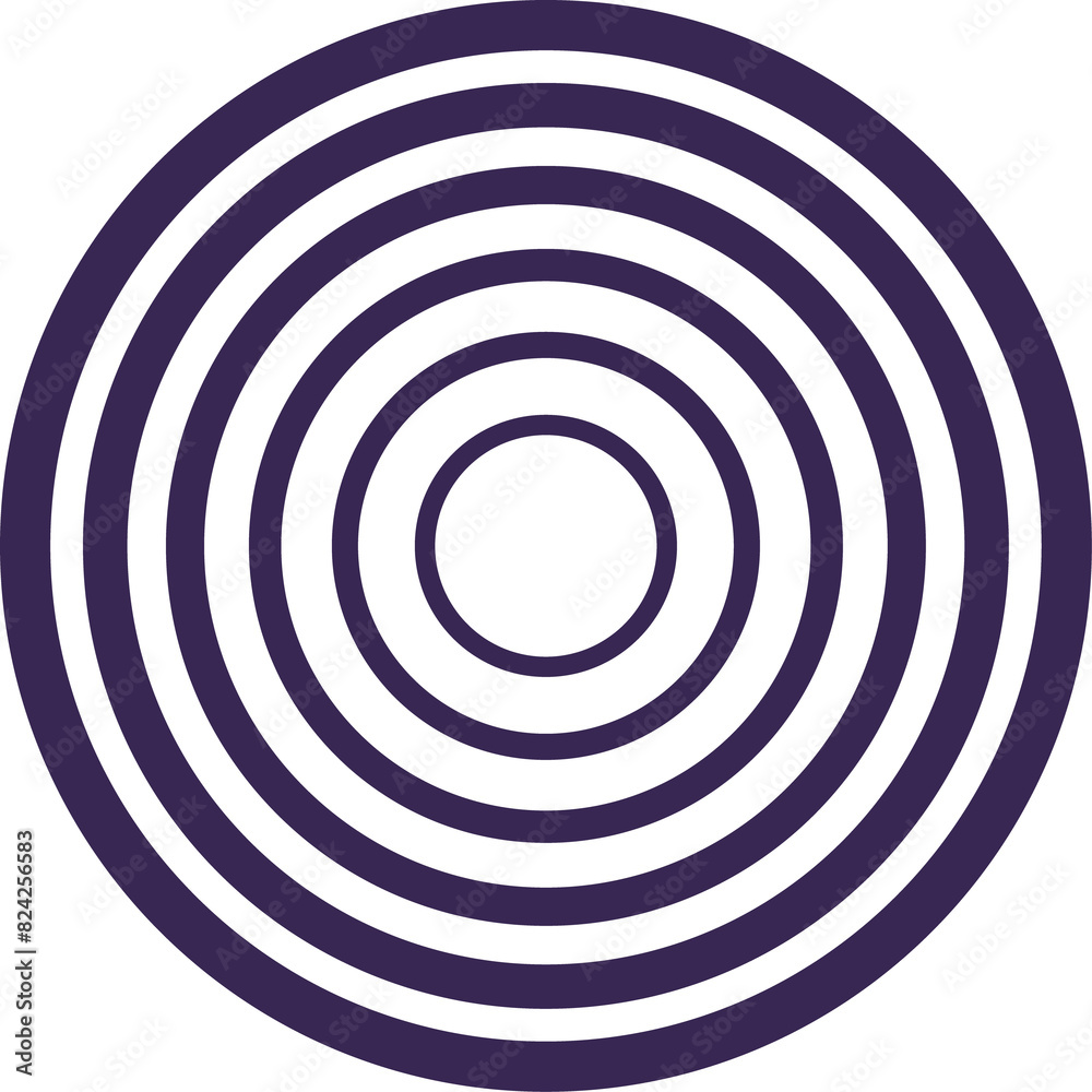 Naklejka premium Bold line shape, minimalist concentric circle