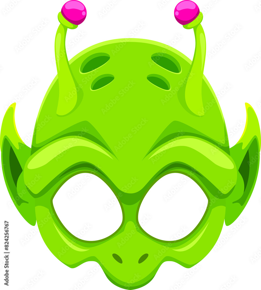 Fototapeta premium Photo booth alien creature cartoon face mask