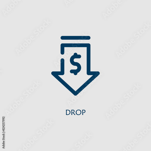 Vector graphic of a dollar sign icon, illustration sign and symbol for finance and profitability