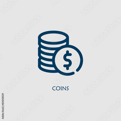 Vector graphic of a dollar sign icon, illustration sign and symbol for finance and profitability